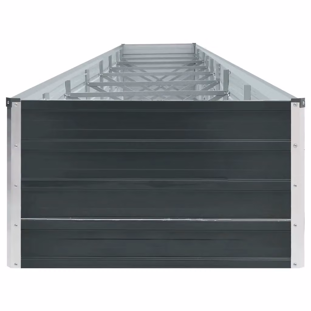 Berkfield Home Garden Galvanised Steel Raised Bed in Anthracite Black, W: 600 cm, D: 80 cm, H: 45 cm – 3