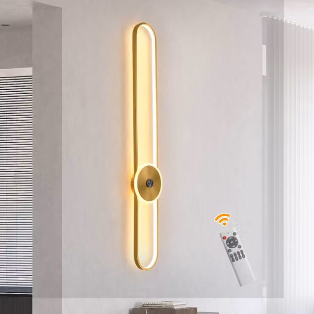 NIVOR Modern Dimmable LED Wall Sconce in Gold/Brass, 20W, 115 cm – 1