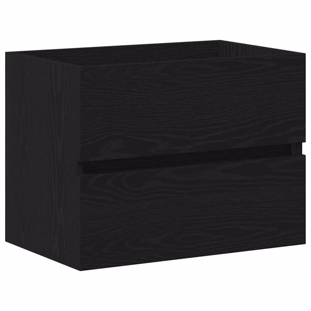 Berkfield Home Modern Black Oak Vanity Unit with Built-in Basin – 4