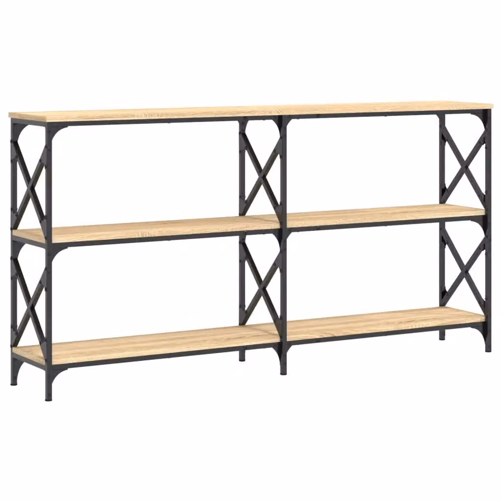 Berkfield Home Console Table in Sonoma Oak Brown, W: 156 cm, D: 28 cm, H: 80.5 cm – 2