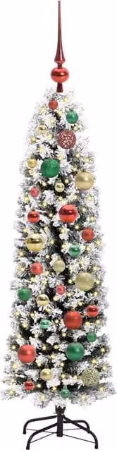 Berkfield Home Artificial Christmas Tree with 150 Warm White LEDs and Stand, Green – 1