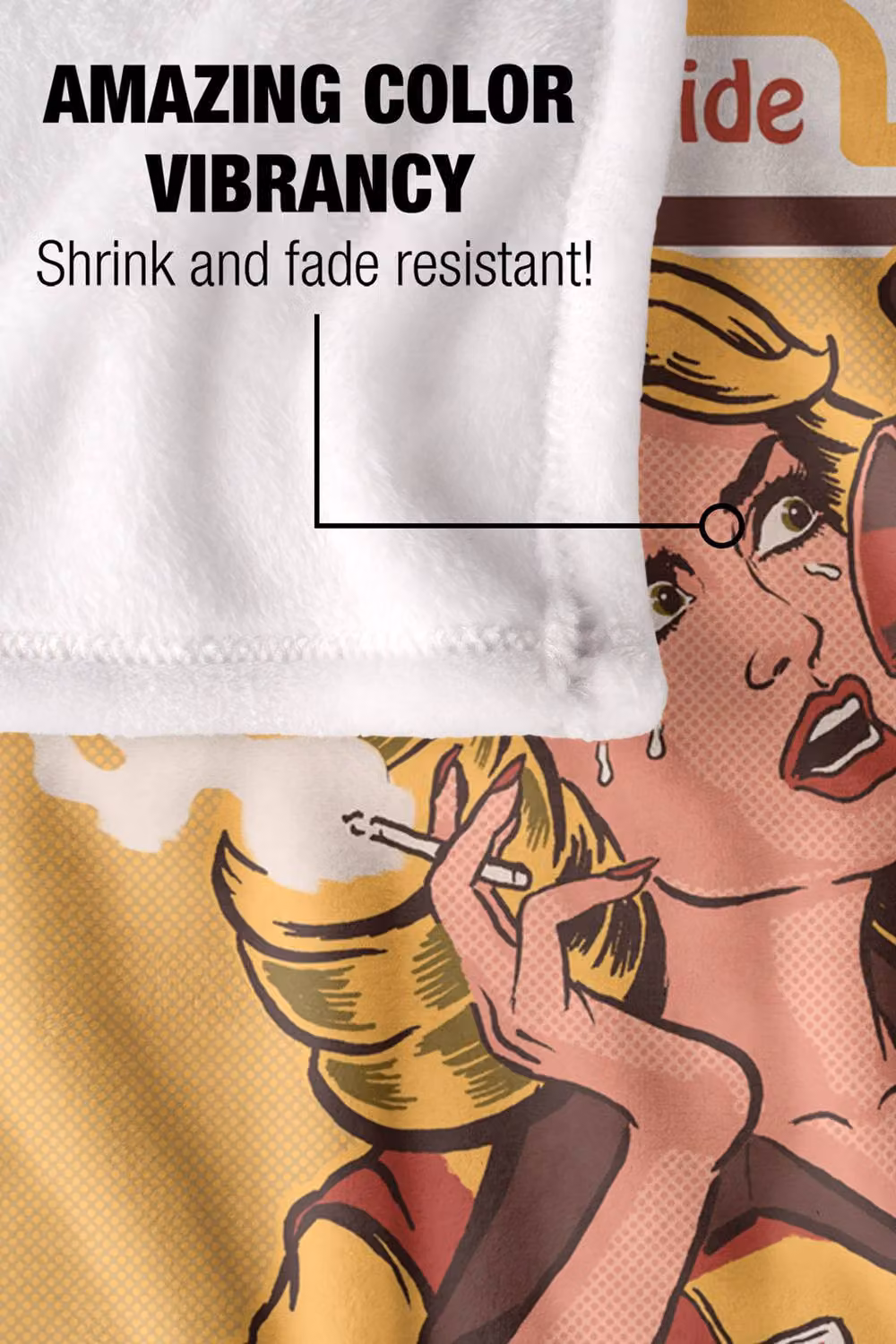 Steven Rhodes Coping With Stress Multicolour Super Soft Fleece Throw Blanket W/D/H: 152 x 127 cm – 2