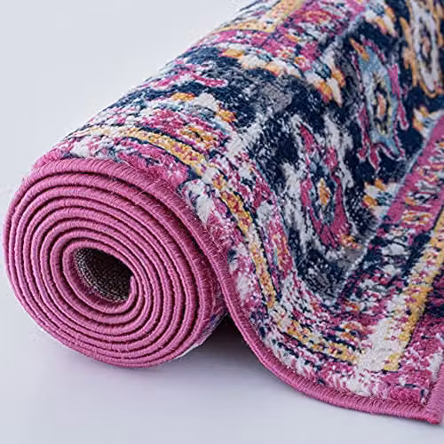 THE RUGS Purple Vintage Oriental Area Rug, W/D: 80 x 150 cm – 4