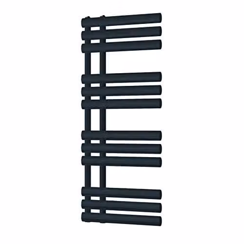 Bathroom Kingdom Chisa Anthracite Designer Flat Panel Steel Heated Towel Rail, H: 113 cm, W: 50 cm – 2
