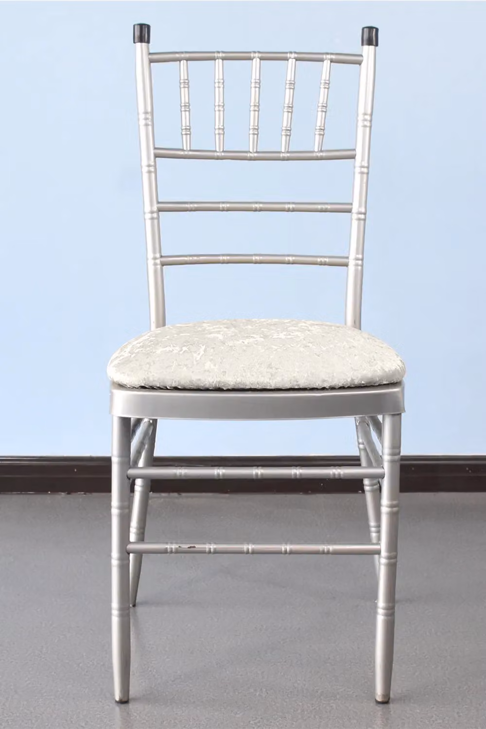 Neel Blue Velvet Dining Chair Seat Cover with Metallic Gold Details