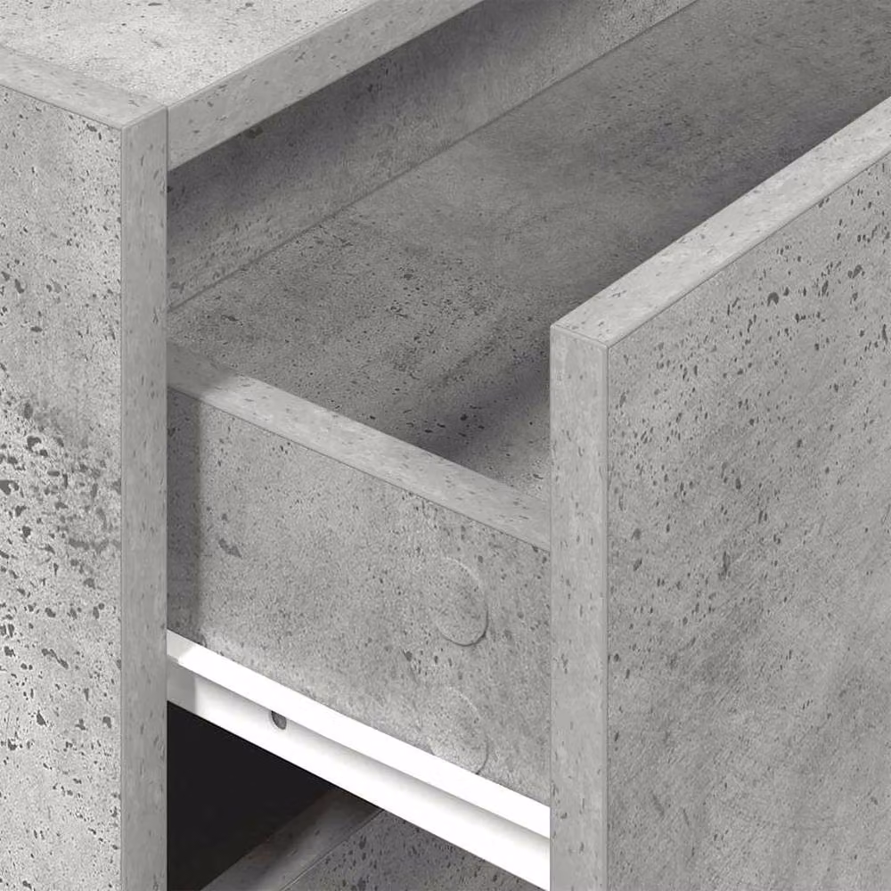 Berkfield Home Durable Cabinet with 2 Drawers in Concrete Grey, W/D/H: 60 x 31 x 40 cm – 2