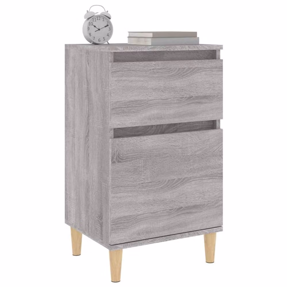 Berkfield Home Set of 2 Bedside Cabinets in Grey Sonoma, W/D/H: 40 x 35 x 70 cm – 3
