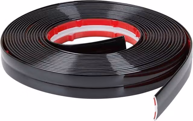 Livingandhome Self Adhesive Flexible Corner Trim Wall Moulding in Black PVC