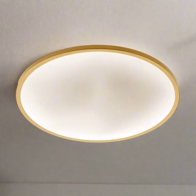 CGC Lighting Tula LED Surface Mount Ceiling Light Bulkhead with Gold Trim and White Opal Glass, IP44, 4000k Cool White