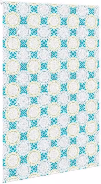 Berkfield Home Blue Graphic Nature Shower Roller Blind, W: 160 cm, H: 240 cm