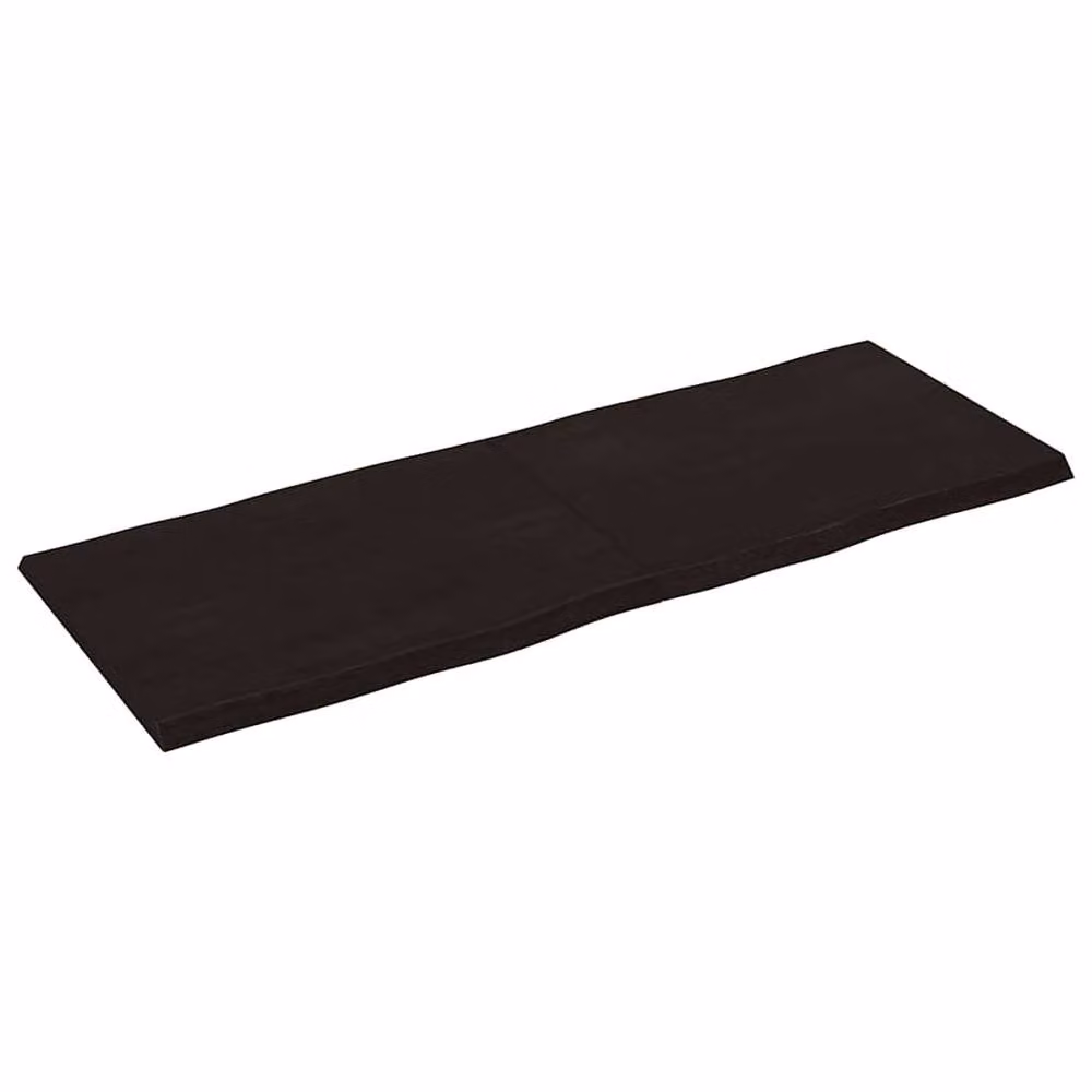 Berkfield Home Table Top Live Edge Solid Wood Countertop in Dark Grey and Dark Brown, W: 160 cm, D: 60 cm – 2