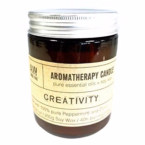 KDMD Creativity Aromatherapy Candle in White with Peppermint and Clove Essential Oils – 1