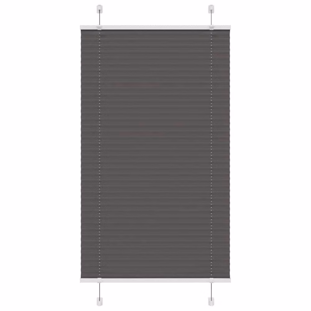 Berkfield Home Single Pleat Black Polyester Opaque Blind, W: 75 cm, H: 100 cm – 2
