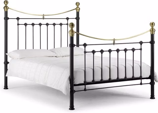 Victoria Metal Bed Frame in Black, 180 x 200 cm