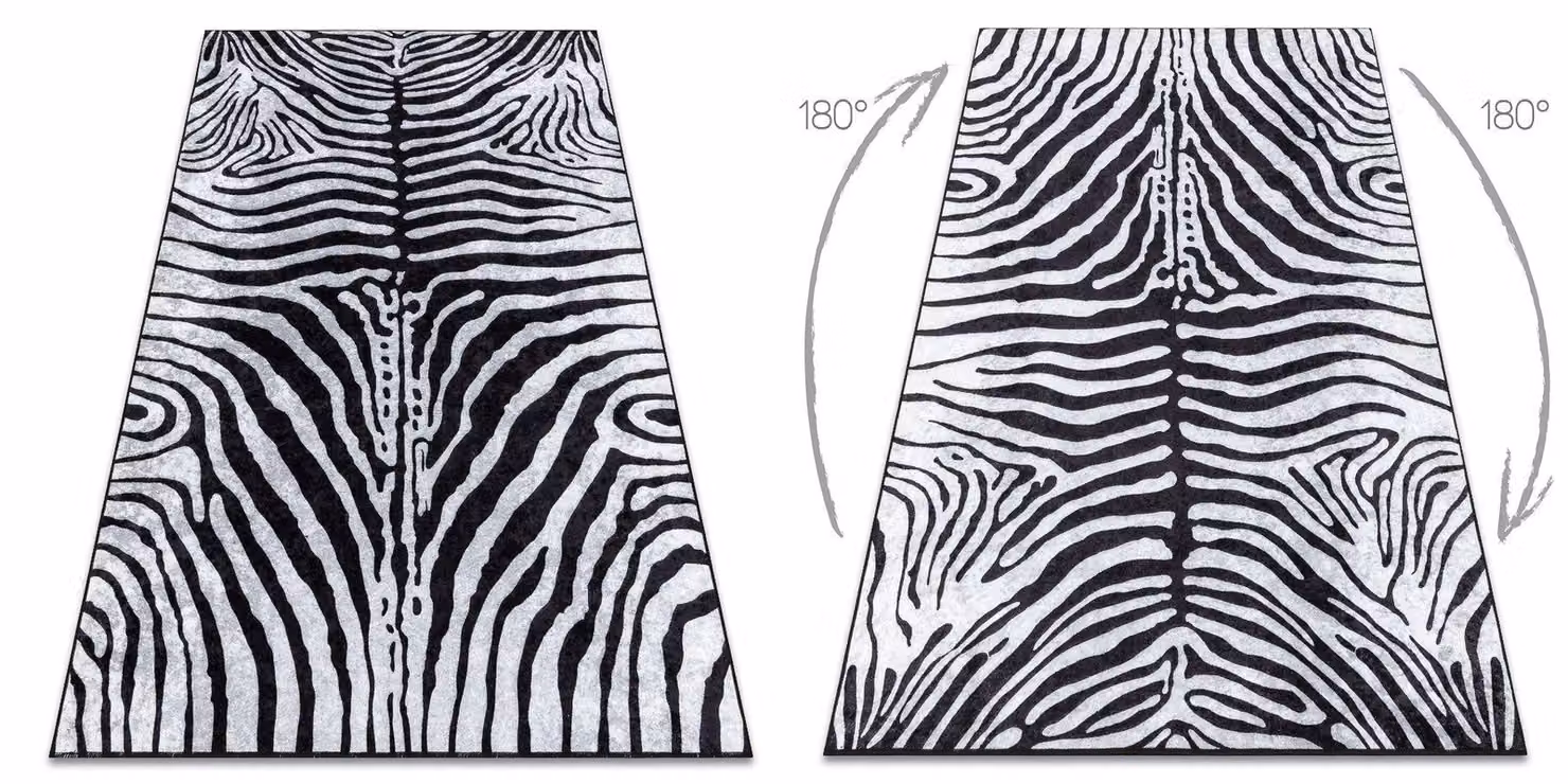 RugsX Miro Animal Print Rug in Black, W: 160 cm x D: 220 cm – 2