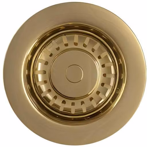 Balterley Kitchen Sink Waste without Overflow, Top Fix Installation, Brushed Brass