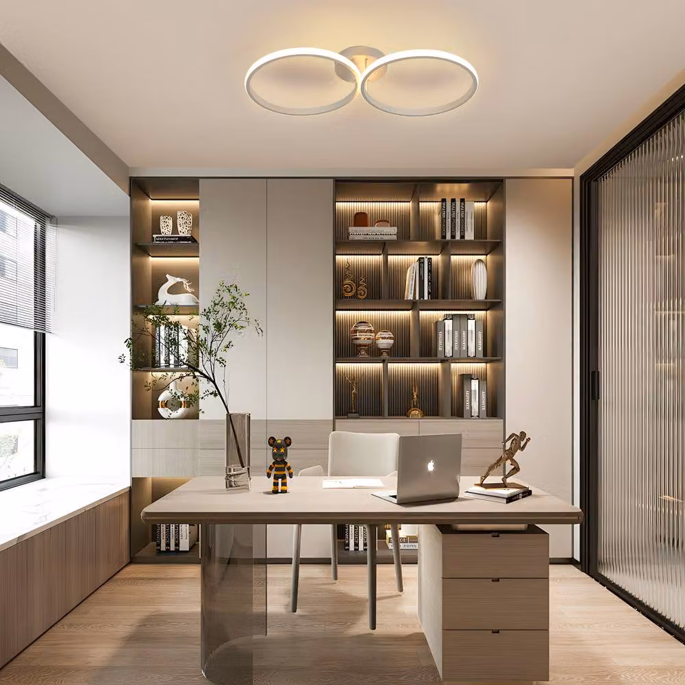 Pheashine Modern Round White LED Ceiling Light, 42W, 3000K Warm White – 2