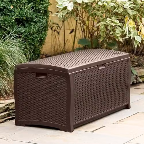 Rowlinson Missouri 375L Storage Box in Java Brown, W127 x D65 x H65 cm