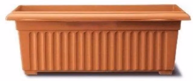 KDMD Stewart Corinthian Trough Planter, Terracotta Brown, Width: 70 cm – 1