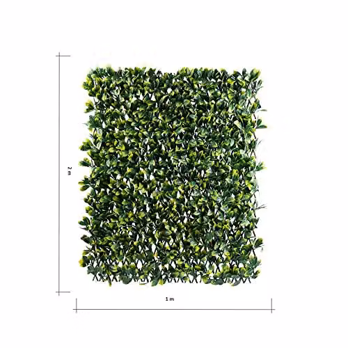Primrose Green Artificial Laurel Extendable Rectangular Trellis Hedge Screening W: 200 cm, H: 100 cm – 7