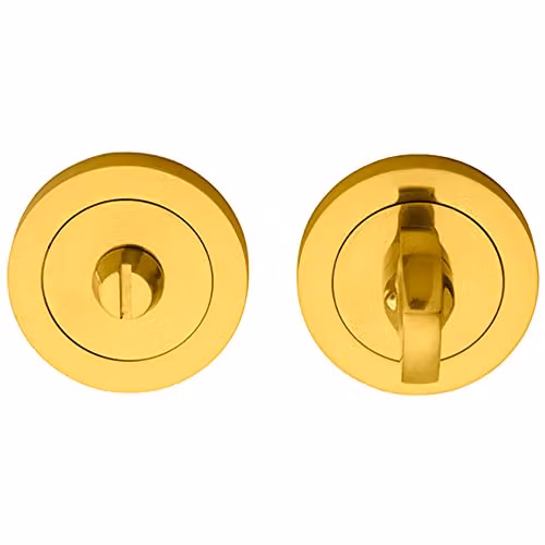 Loops Thumbturn Lock and Release Handle with 67mm Spindle in Polished Brass
