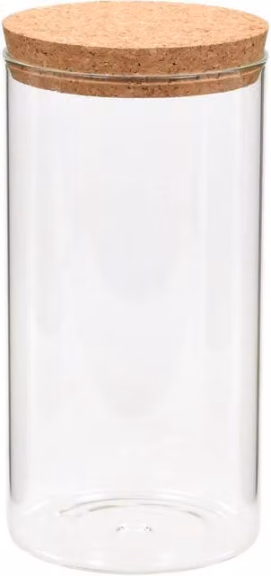 Berkfield Home Storage Glass Jars with Cork Lids, 6 Pack, 1.4 l, Clear – 1
