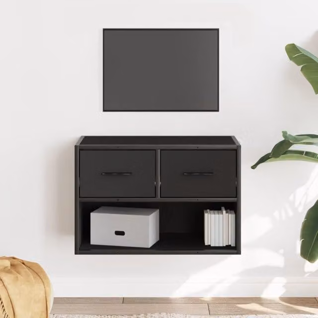 Berkfield Home Industrial TV Cabinet in Black, W/D/H: 60 x 31 x 39.5 cm – 1
