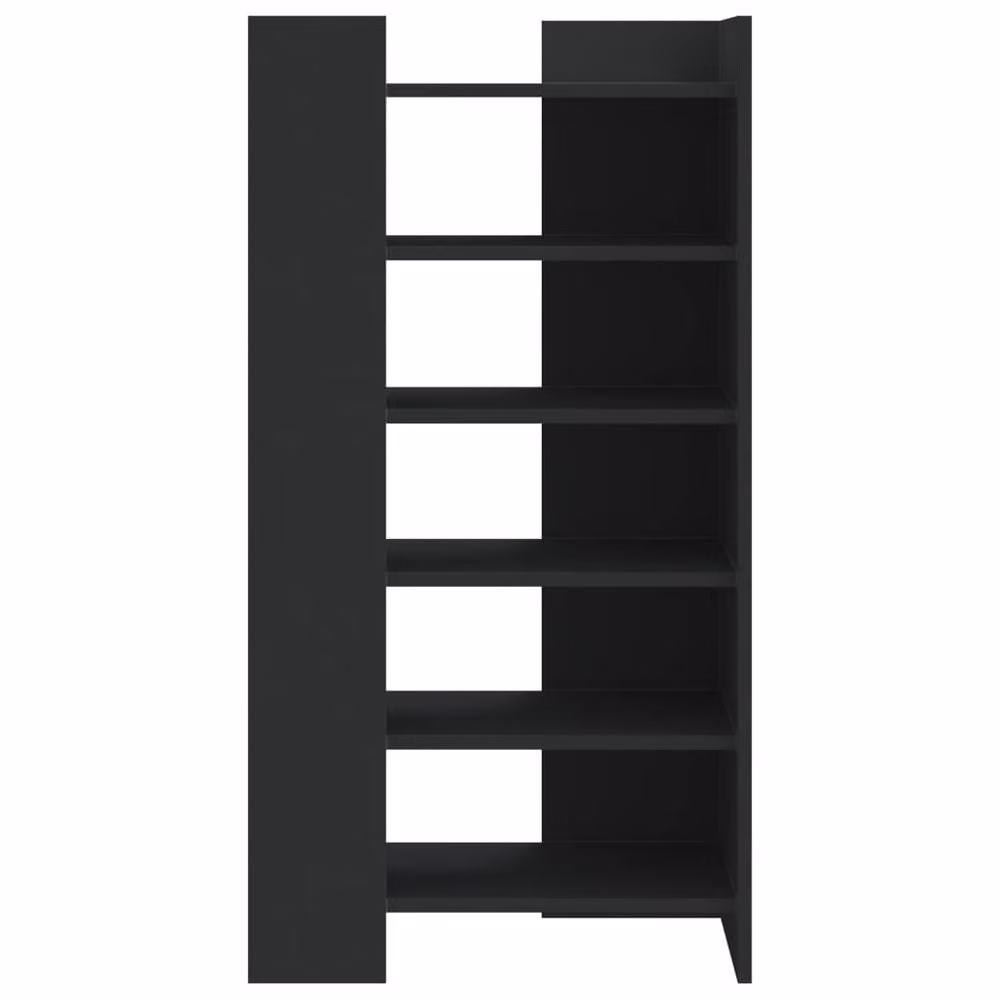 Berkfield Home Modern Black Shoe Cabinet with Internal Shelves, W/D/H: 52 x 37.5 x 100 cm – 3