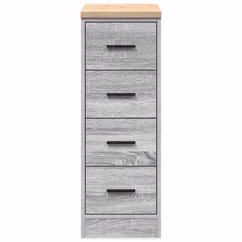 Berkfield Home Grey Sonoma Garage Storage Cabinet in Solid Pine Wood, W/D/H: 30 x 51 x 85 cm – 2