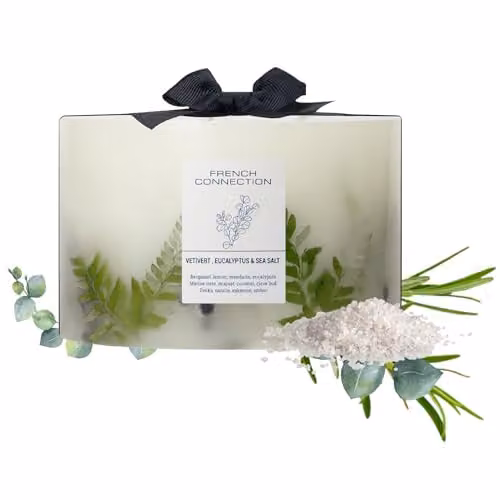 French Connection Eucalyptus Botanical Scented Pillar Candle, 1.5kg