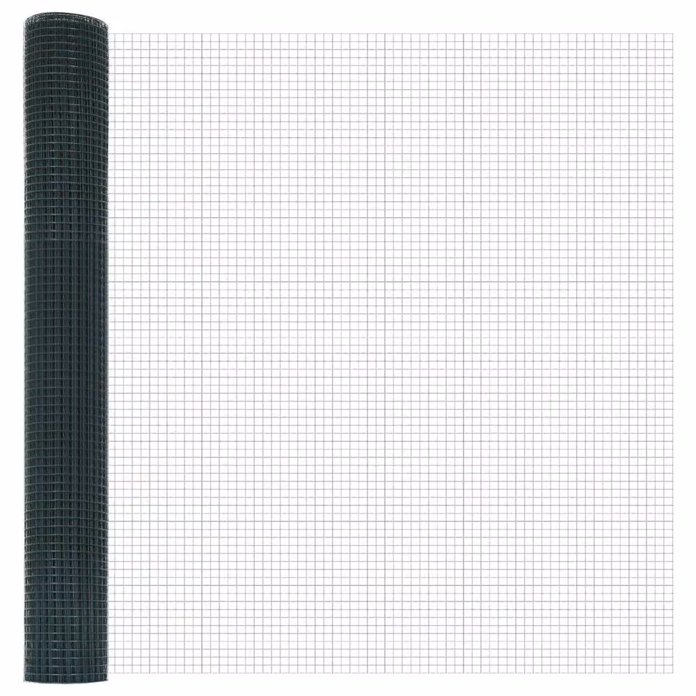 Berkfield Home Set of 2 Green Metal Round Fence Posts – 3