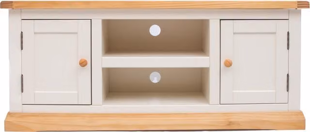 Cabinet Bits Trevi 2 Door White Pine Wood TV Stand