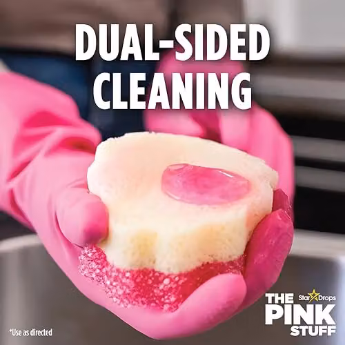 The Pink Stuff SQeeZY Dual Sided Scrubber Sponge in Pink and Multicolour – 4