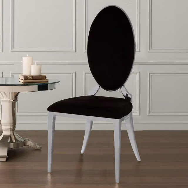 Orsina Black Velvet Modern Dining Chair