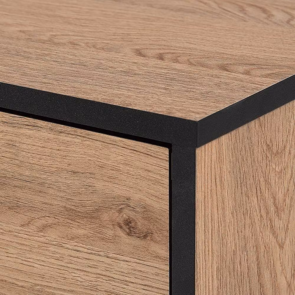 Wyld and Coco Industrial TV Stand for 55-inch TVs in Brown and Black – 3