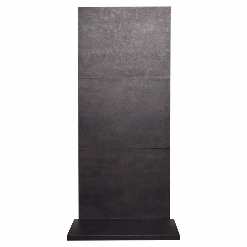 Acantha x3 Tile and Hearth Set in Dark Grey Bronze Venetian Plaster Effect – 2