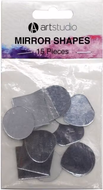Art Studio 15 Piece Mirror Shapes in Silver