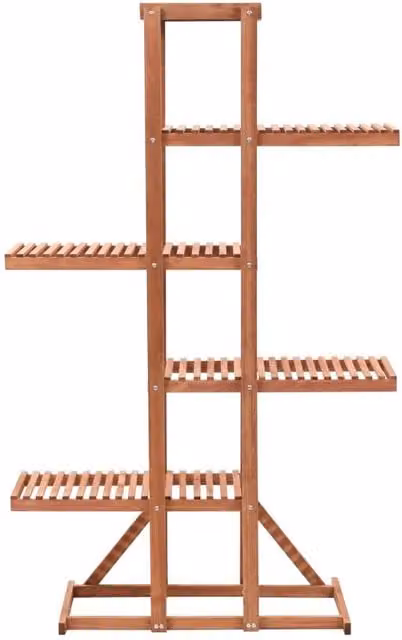 Berkfield Home Wooden Plant Stand in Brown, W/D/H: 86 x 36 x 139 cm – 1