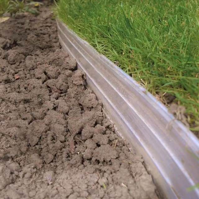 Swift Edge Silver Aluminium Garden Border and Lawn Edging