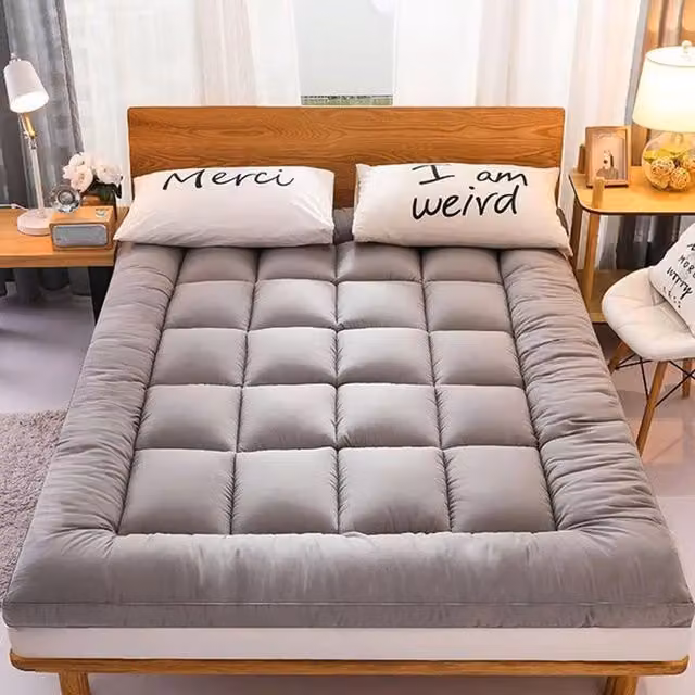 Hinsinc Plush Grey Ultra-Thick Hotel-Grade Luxury Mattress Topper XXL, Depth: 10 cm – 1
