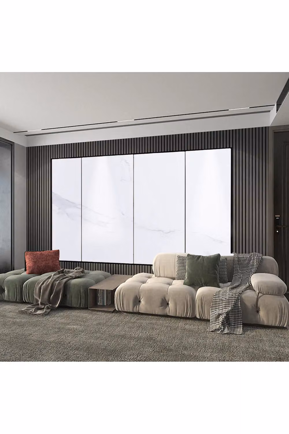 Living and Home White Marble Effect Self Adhesive Vinyl Wallpaper Roll, W: 60 cm, L: 3 m – 3