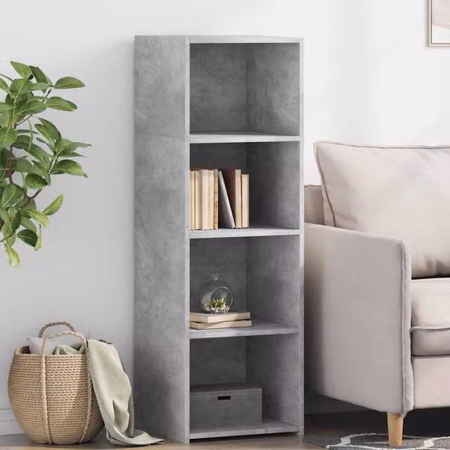 Berkfield Home Modern Highboard in Concrete Grey, W/D/H: 40 x 41 x 124 cm – 1