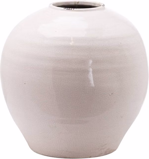 Love Lace Garda Glazed Large Regola Ceramic Vase in White