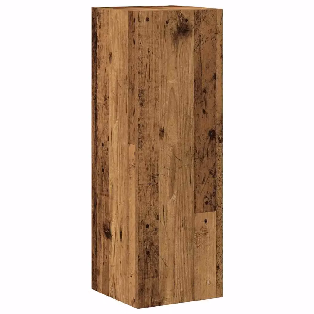 Berkfield Home Set of 4 Wall Mounted TV Cabinets in Brown Old Wood Engineered Wood – 3