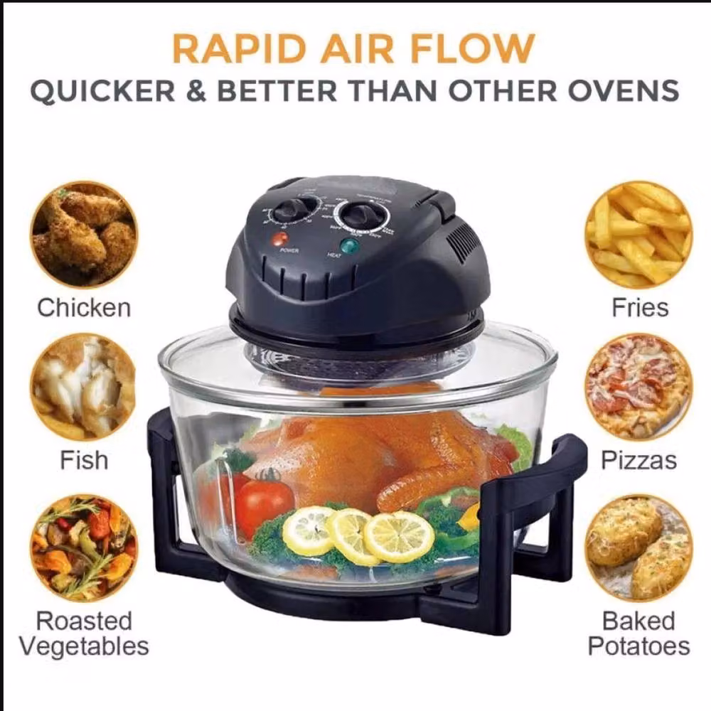 NESTLUNE 12L Halogen Convection Electric Cooker, 1400W, Black, W: 100 cm, D: 15 cm, H: 15 cm – 2