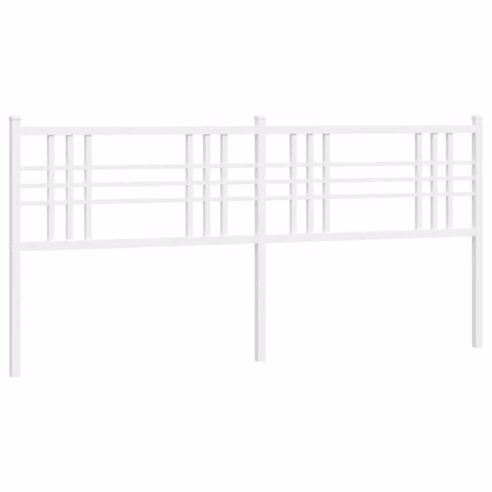 Berkfield Home Metal Headboard in White – 2