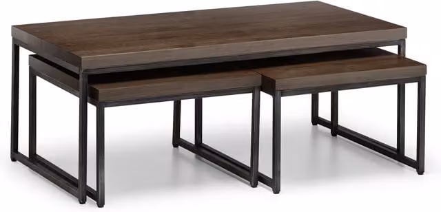 Julian Bowen Brooklyn Nesting Coffee Tables in Brown Oak – 6