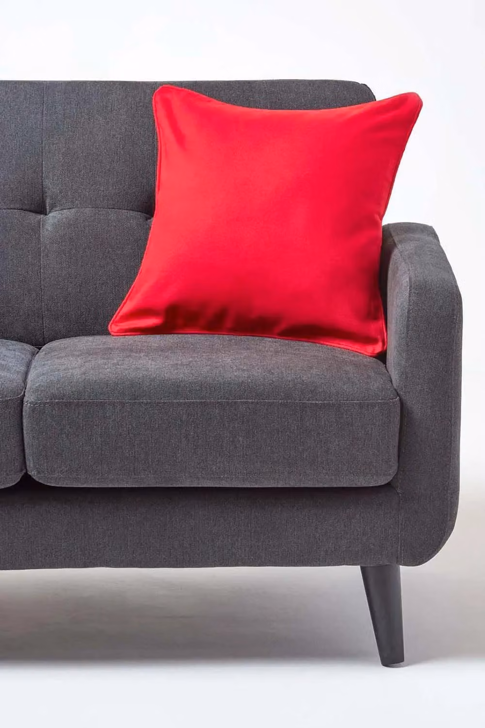 Homescapes Plain Red Cotton Square Cushion Cover, W/D/H: 60 x 60 x 60 cm – 3
