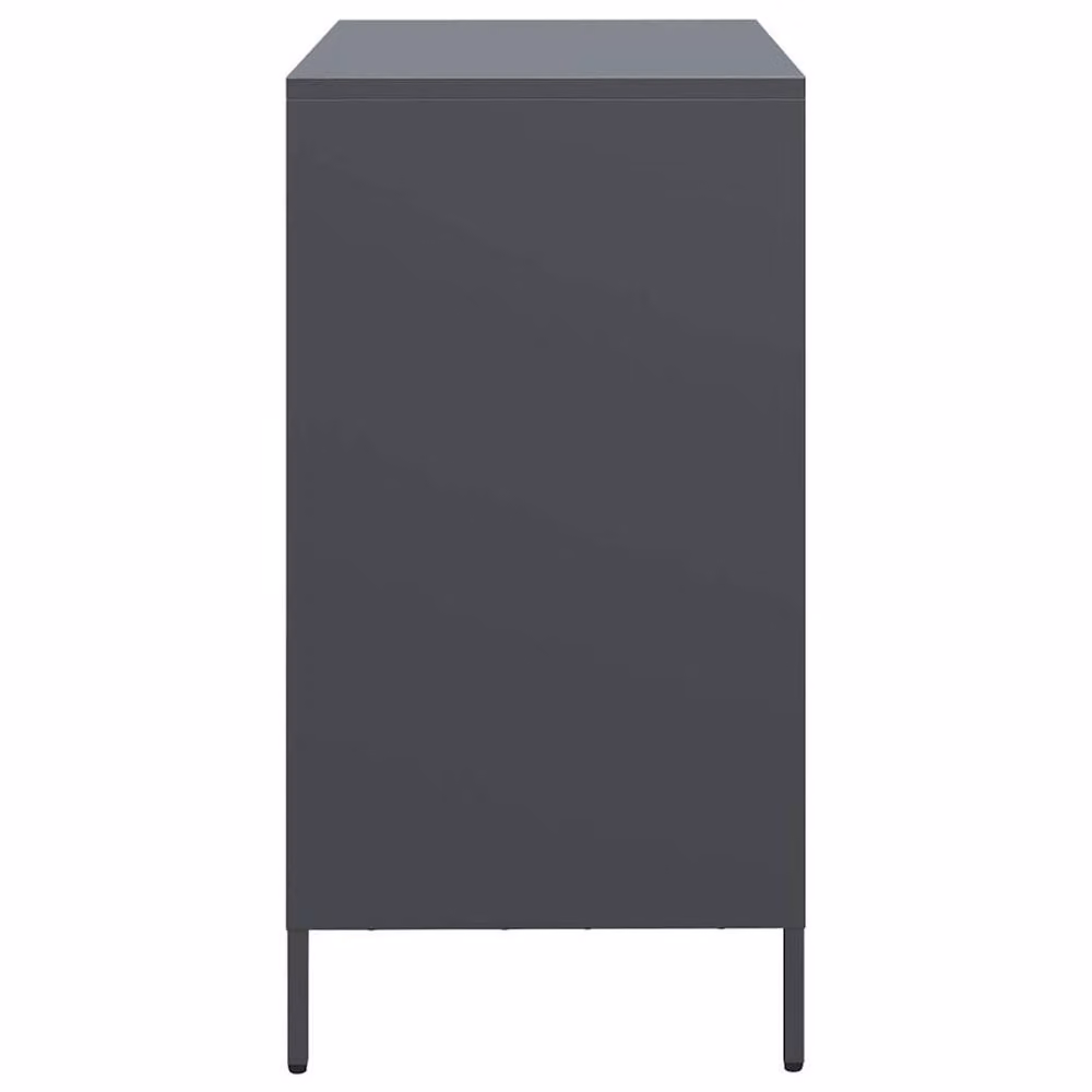 Berkfield Home Anthracite Sideboard in Dark Grey Matt Metal, W/D/H: 68 x 39 x 73.5 cm – 3