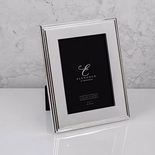 Widdop and Co Silver Rectangular Metal Tabletop Photo Frame – 1